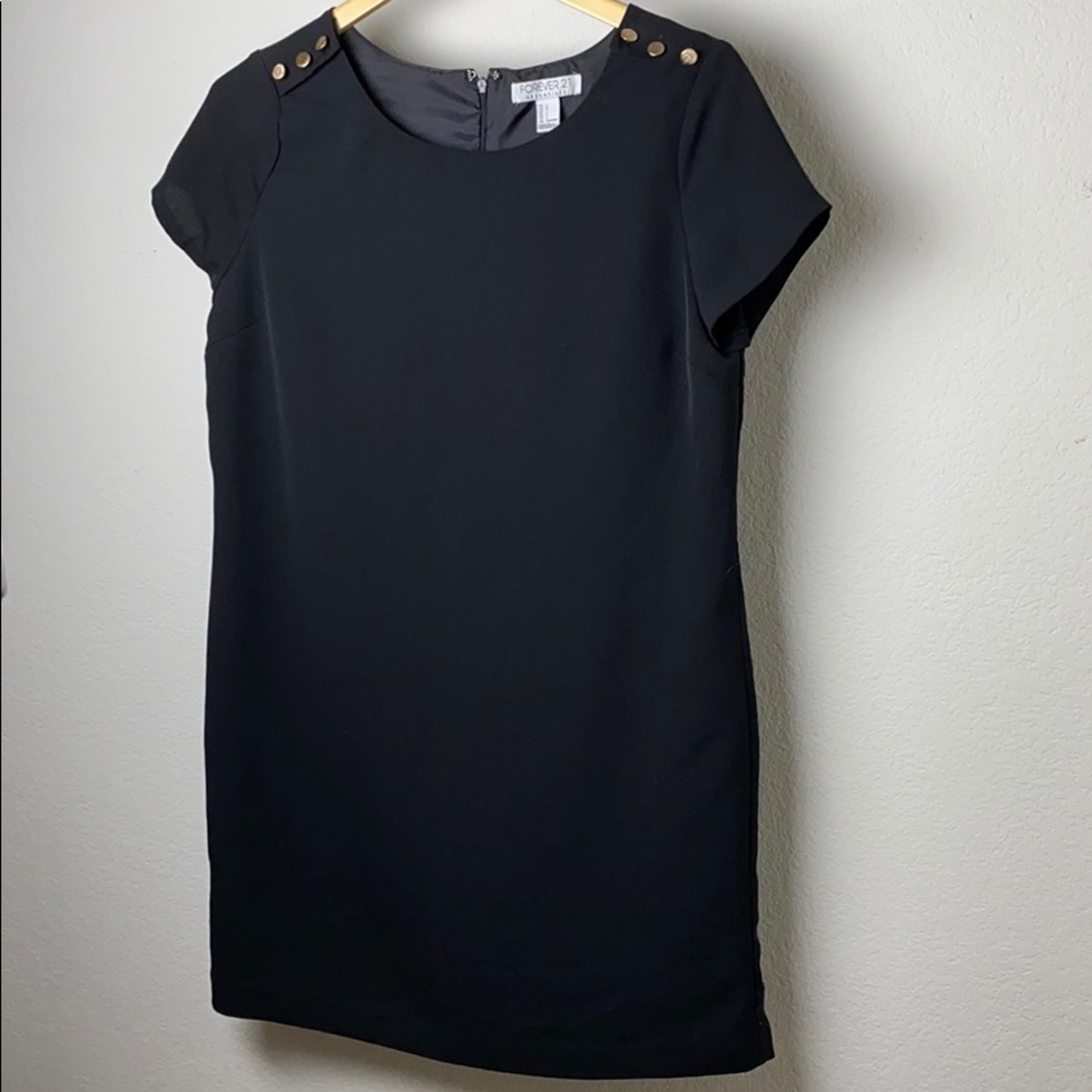 Black shift dress